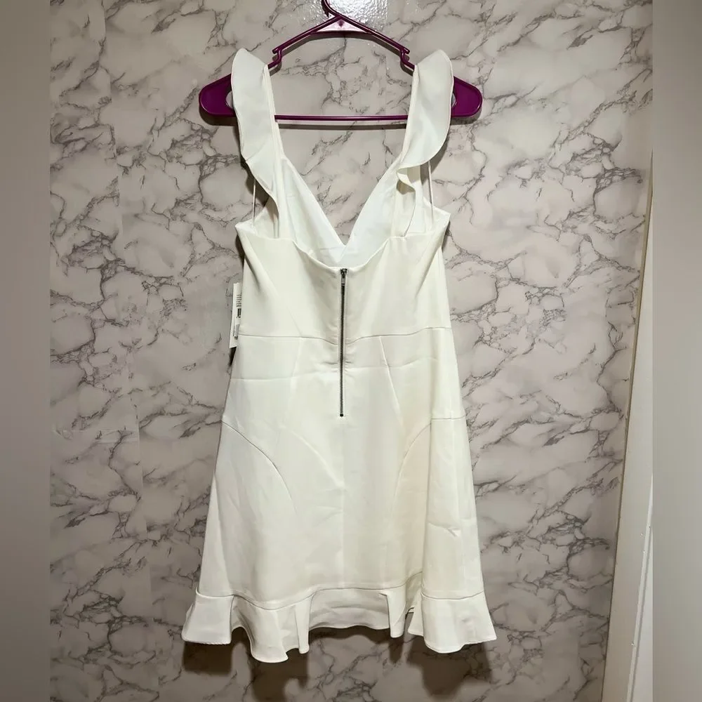 Aidan Mattox IVORY Crepe Cocktail Dress